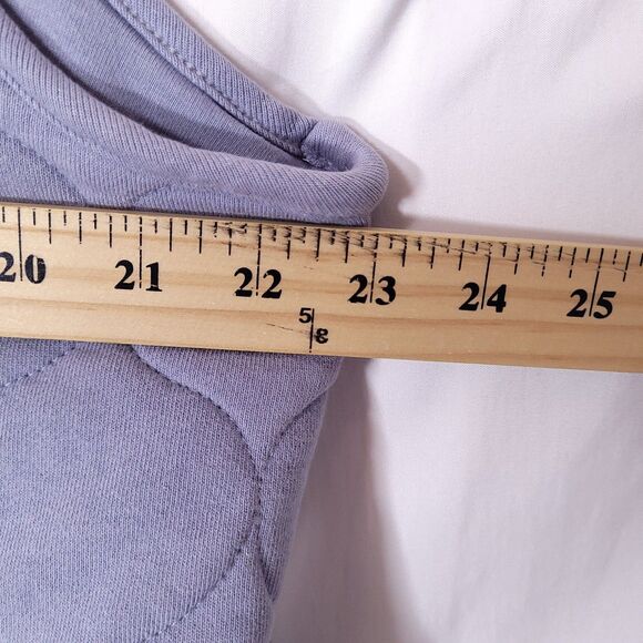 Calia By Carrie Underwood Vest XL Quilted Fur Trim Gray Pearl - Picture 7 of 9